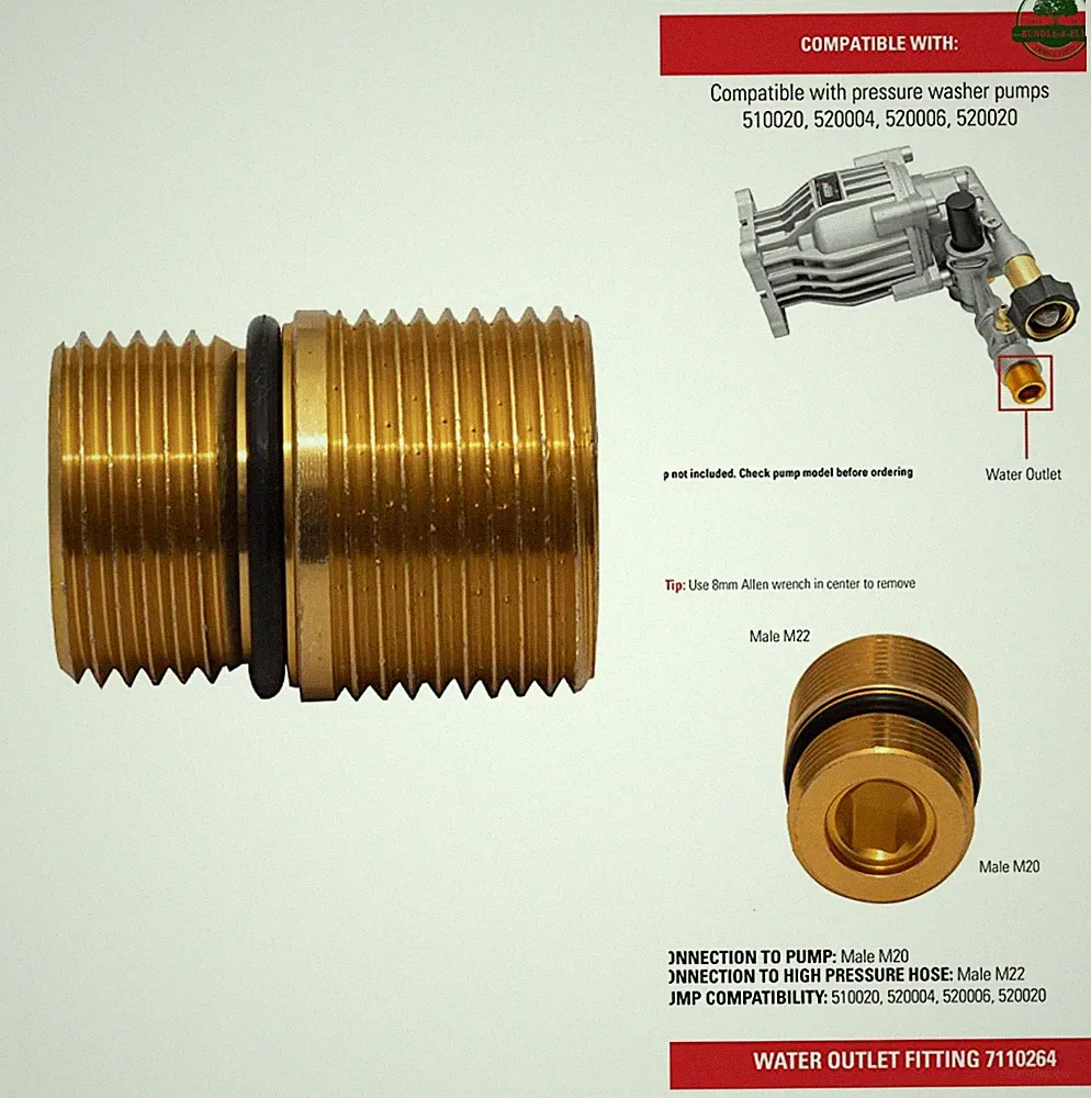 Simpson Water Oulet Fitting for OEM Technologies Pressure Washer Pumps