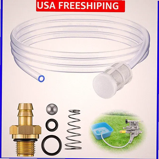 Siphon Tube Chemical Injector Kit, Pressure Washer Siphon Hose with Filter, C...
