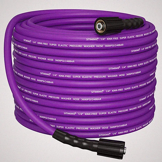 SITIMIMIL® Kink Resistant Super Flexible 1/4" Pressure Washer 50FT, Purple