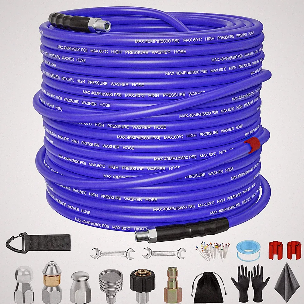 SITIMIMIL® Sewer Jetter Kit for Pressure Washer 100FT, 5800PSI Sewer Jetter H...