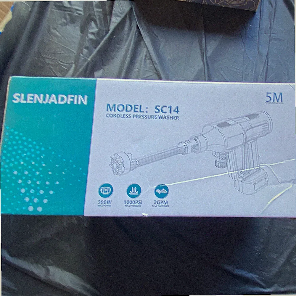 SLENJADFIN SC14 Cordless Brushless Cold Water Pressure Washer 1000psi 380W