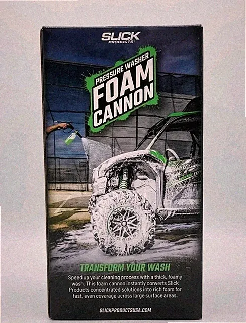 Slick Pressure Washer Foam Cannon High Foaming Soap Blaster 1/4" Quickconnect