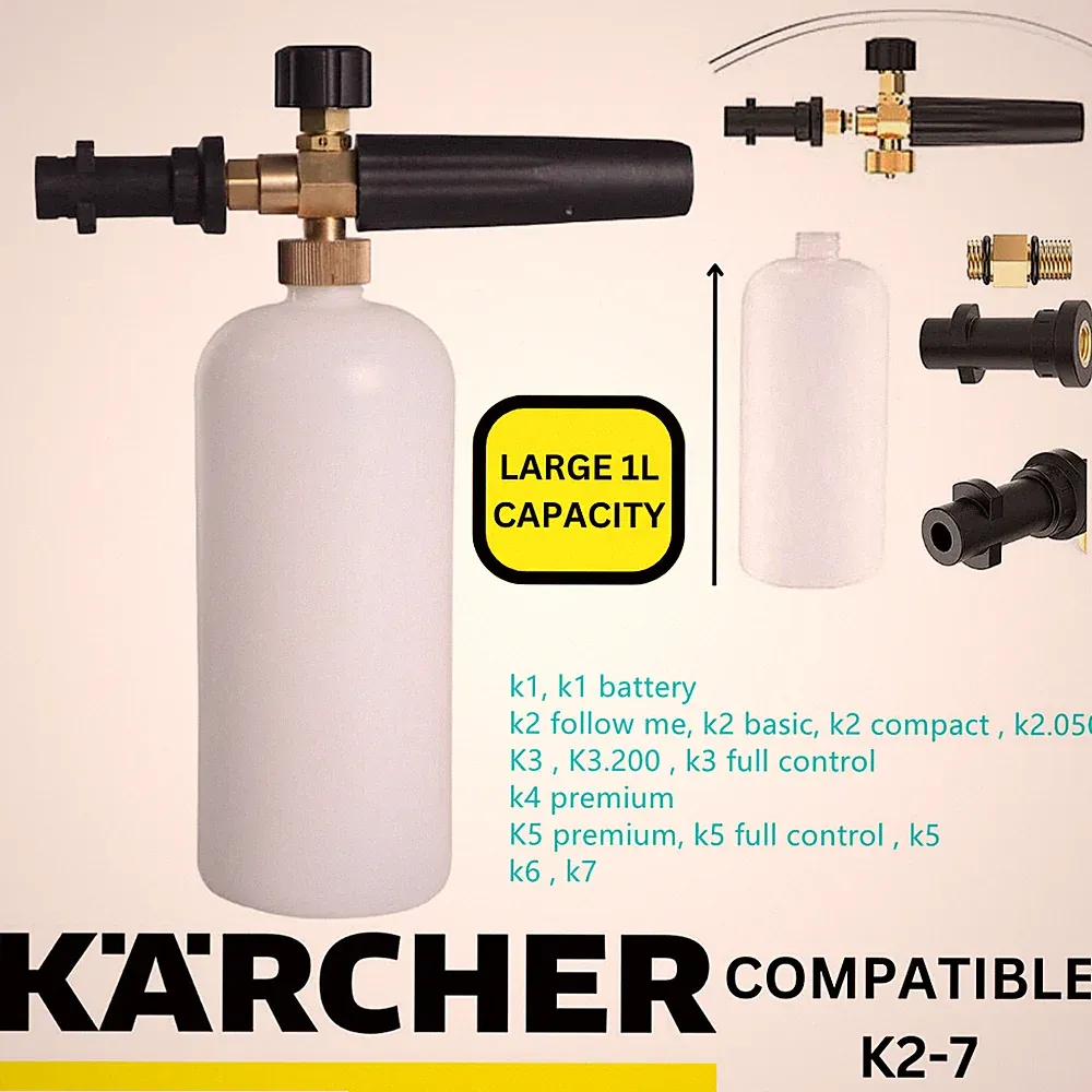 Snow Foam Cannon fit Karcher K2-K7 Lance Car Pressure Washer Bottle Washing Gun