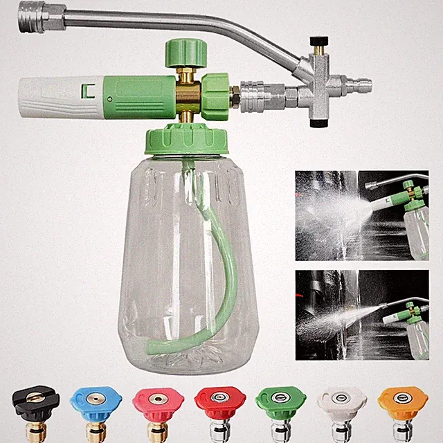 Snow Foam Cannon Gun Car Wash Soap Lance Sprayer Pressure Washer Bottle