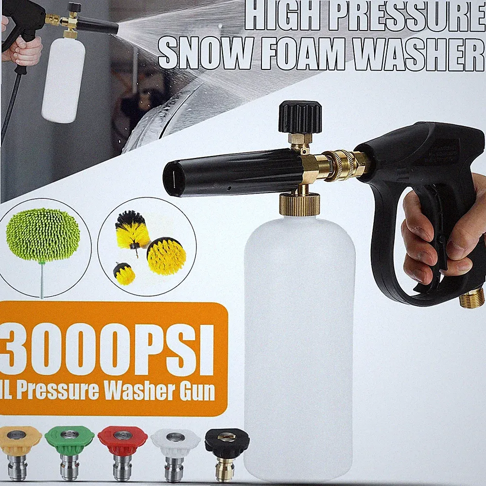 Snow Foam Cannon Washer Gun Car Wash Auto Detailing Car Wheel Cleaning Tool Set