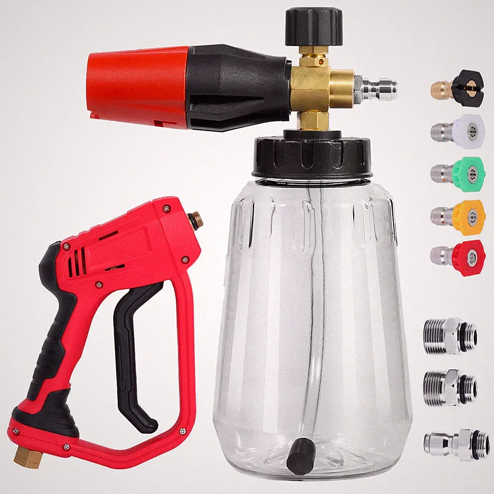 Snow Foam Lance Cannon Soap Bottle Sprayer for Pressure Washer Gun Car Wash 1/4”