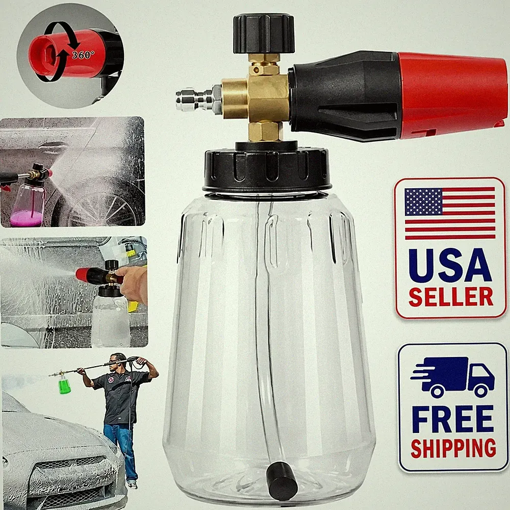 Snow Foam Lance Cannon Soap Bottle Sprayer For Pressure Washer Gun Jet Car Wash