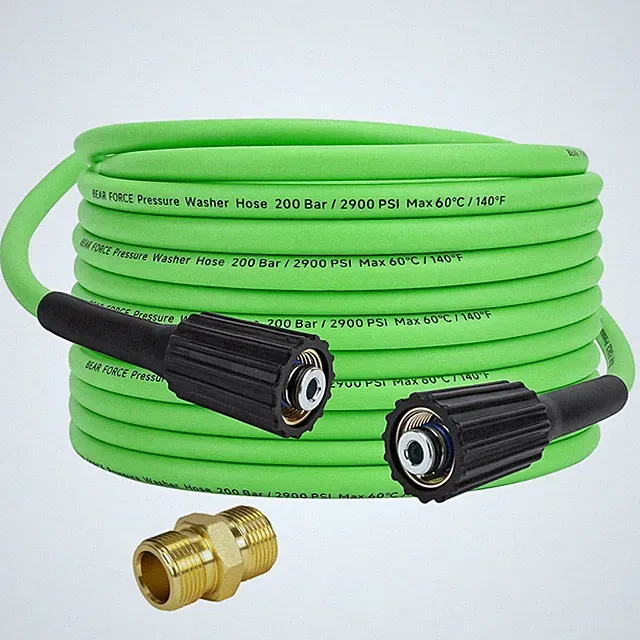 Soft Flexible High Pressure Washer Hose with M22-14/ 15mm Brass Fitting 1/4"...