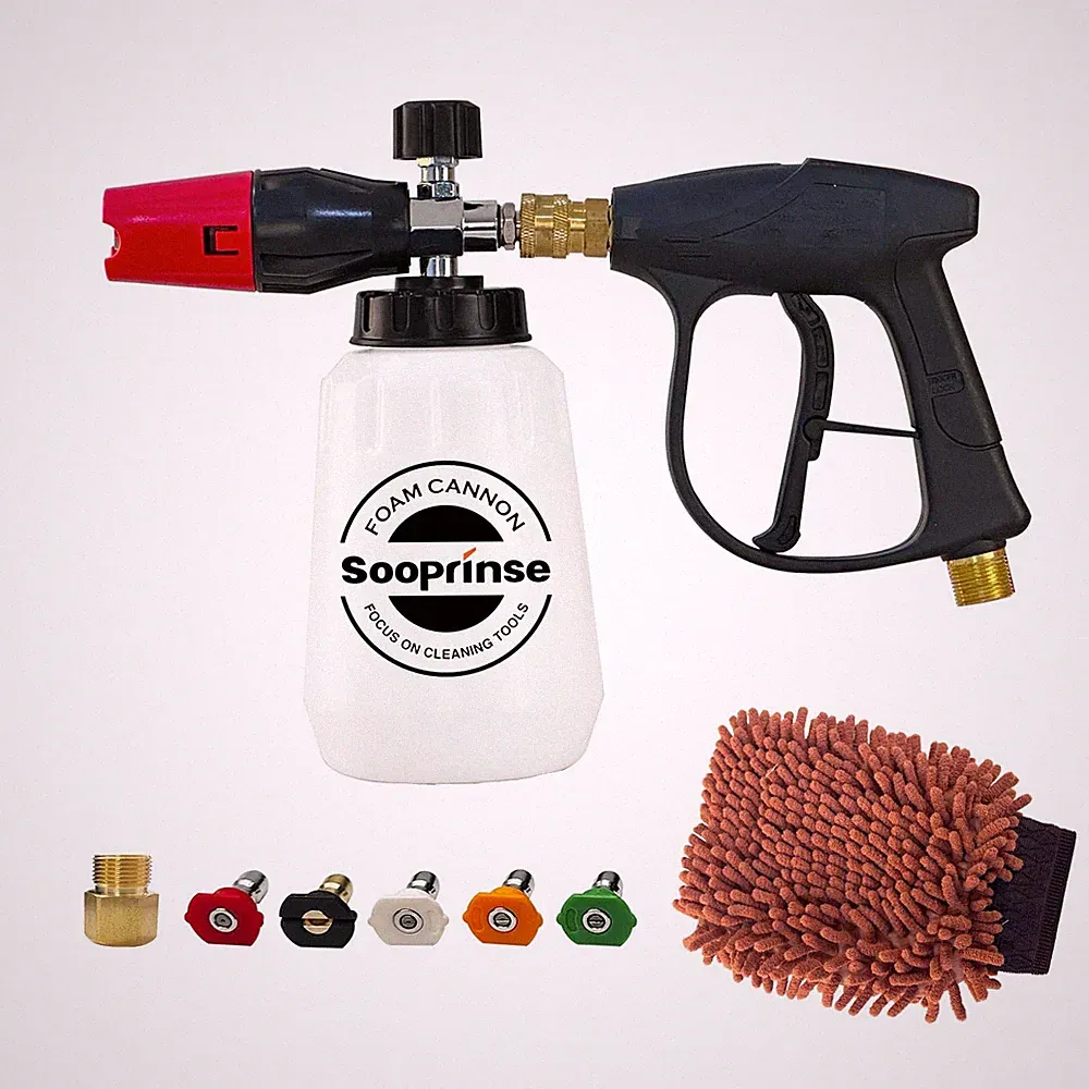 Sooprinse Foam Cannon Kit with Pressure 8.66 x 9.05 x 1.97 inches, Black+Red
