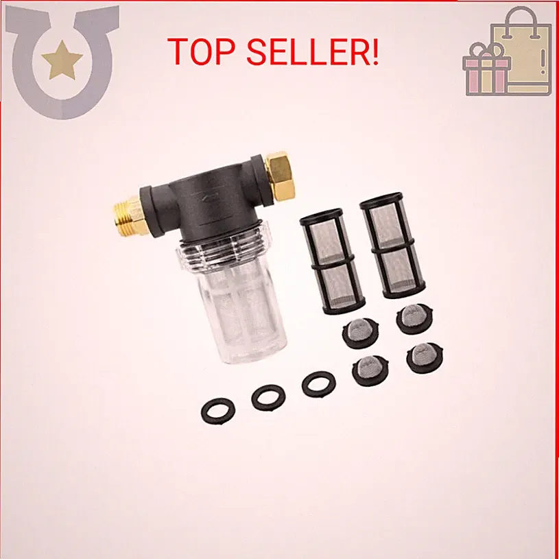 Sooprinse Garden Hose Inlet Filter for High Pressure Washer, Sediment Filter Att