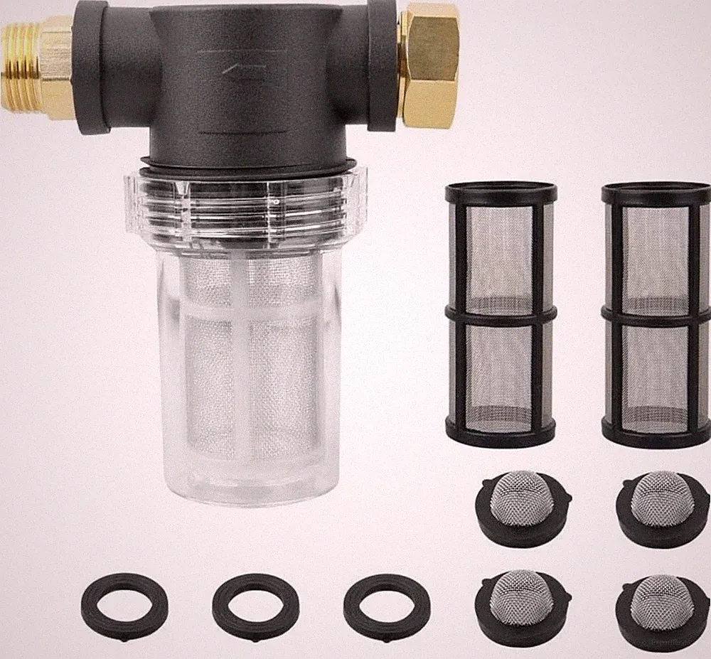 Sooprinse Garden Hose Inlet Filter Pressure Washer 40 Mesh + 2 100 Mesh Screens