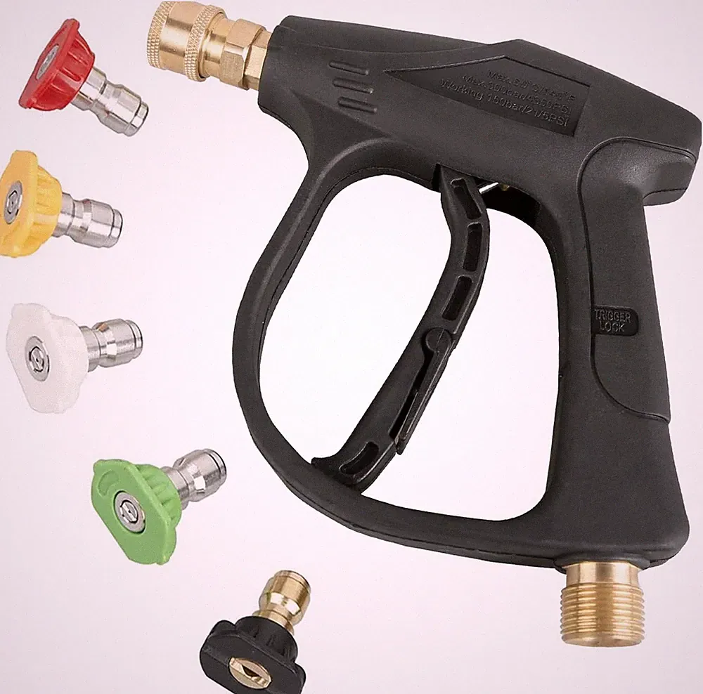 Sooprinse High Pressure Washer Gun,3000 PSI Max with 5 color quick Black