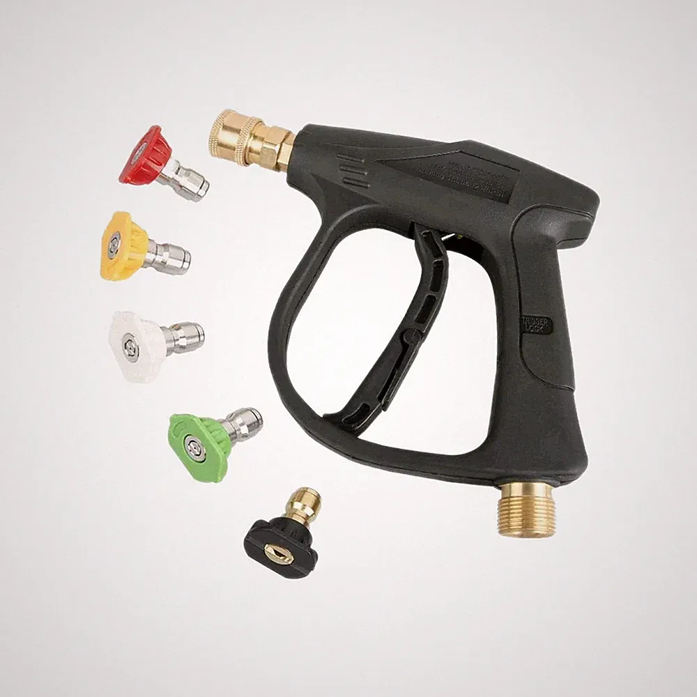Sooprinse High Pressure Washer Gun+300PSI Max+5 color Nozzles M22-14 hose Tip