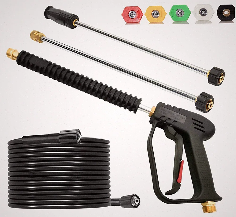 SPRAY GUN, 2 x WAND & HOSE KIT (M22) fits Troy Bilt & Generac Pressure Washers