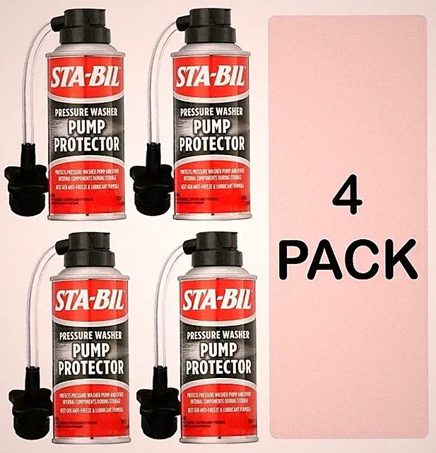 STA-BIL Pump Protector Pressure Washer Pistons Seal Saver Anti-Freeze 4 PACK NEW