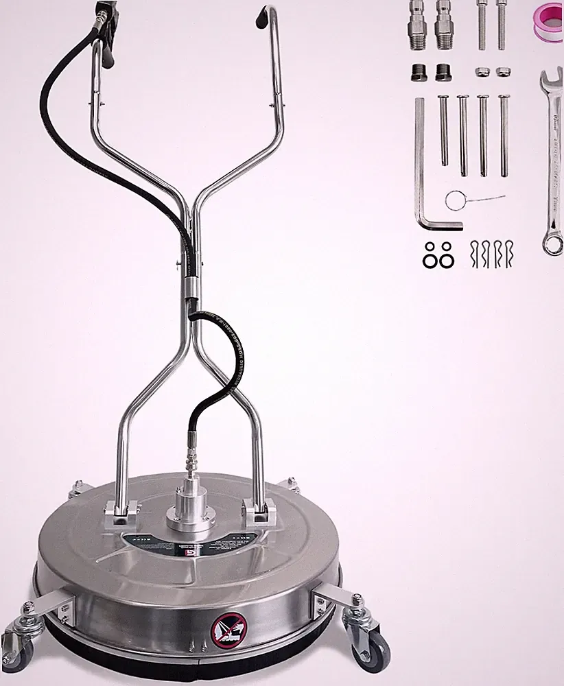 Stainless High Pressure Washer Surface Cleaner 4900PSI Max Dual Rotating Nozzles