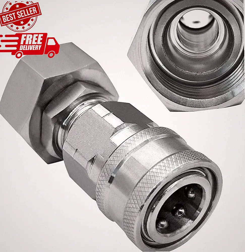 Stainless Steel 3/4" Garden Hose to 3/8" Pressure Washer Quick Connector Adapter