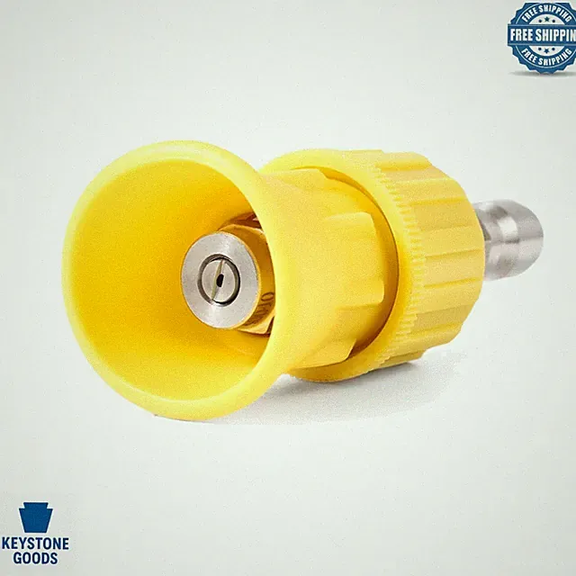 Stainless Steel 40° Pressure Washer Nozzle Guard with Rubber Shield