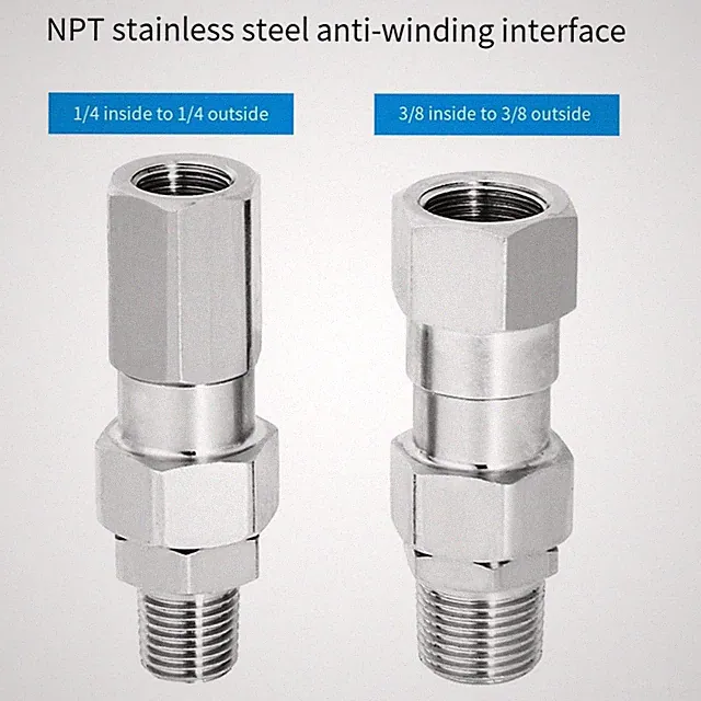Stainless Steel Pressure Washer with Degree Rotation Easy Connect NPT