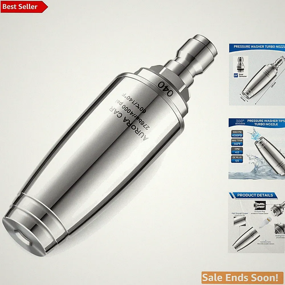 Heavy duty pressure washer nozzle