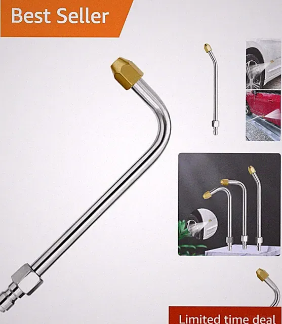 StainlessSteel Wand Lances Car Washer Metal Rod Elbow Nozzles for Pressure Wa...