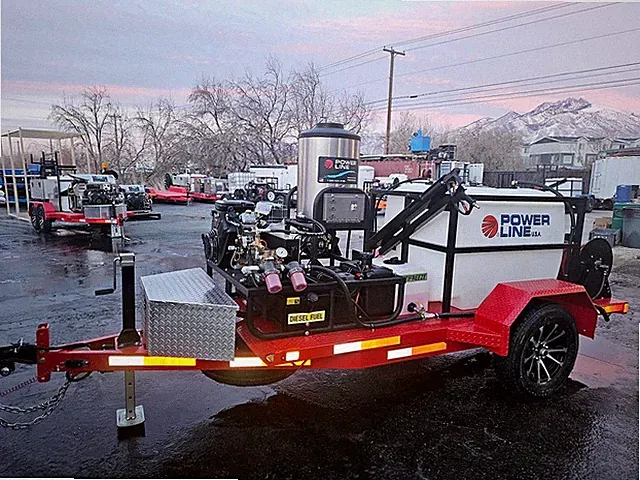 Starter Power Wash Trailer for Sale, Mobile Power Washer, Hot Water 18HP BASE