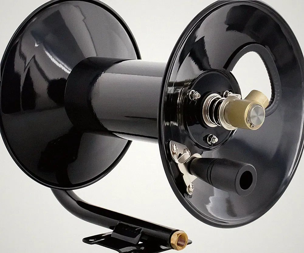 Steel Dragon Tools 4000 PSI 100' Black Powder Coated Pressure Washer Hose Reel