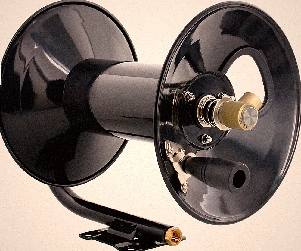 Steel Dragon Tools 4000 PSI 100' Black Powder Coated Pressure Washer Hose Reel