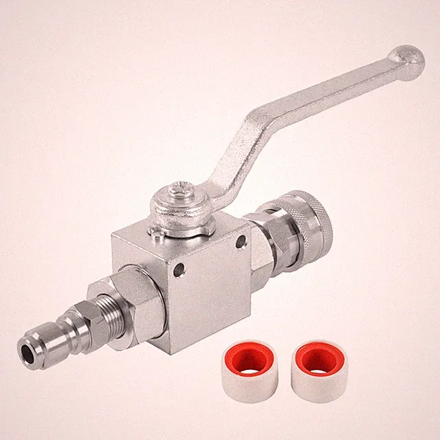 Steel High Pressure Washer Ball Valve Kit, 3/8 Inch Quick Connect 4500 PSI