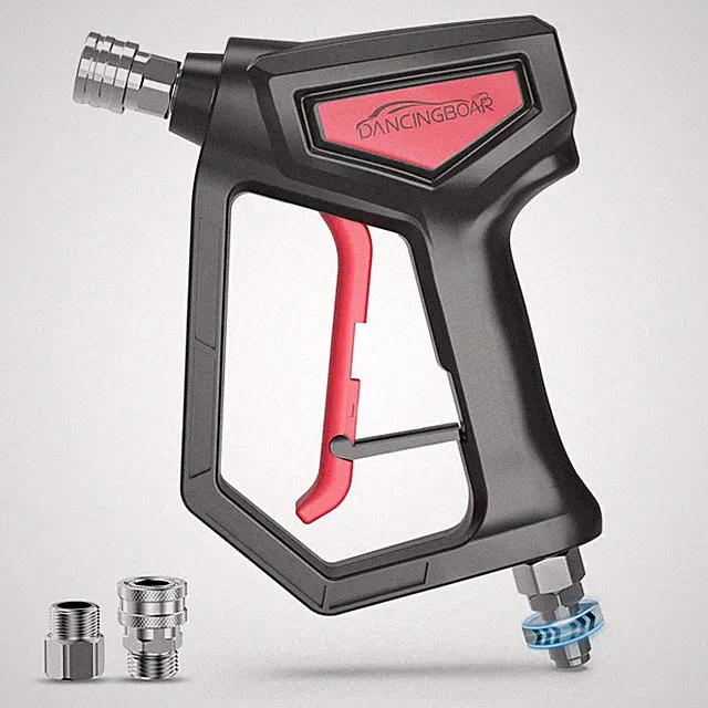 Stubby Pressure Washer Gun with Swivel, Power Washer Gun with 3/8" Plug and 1...