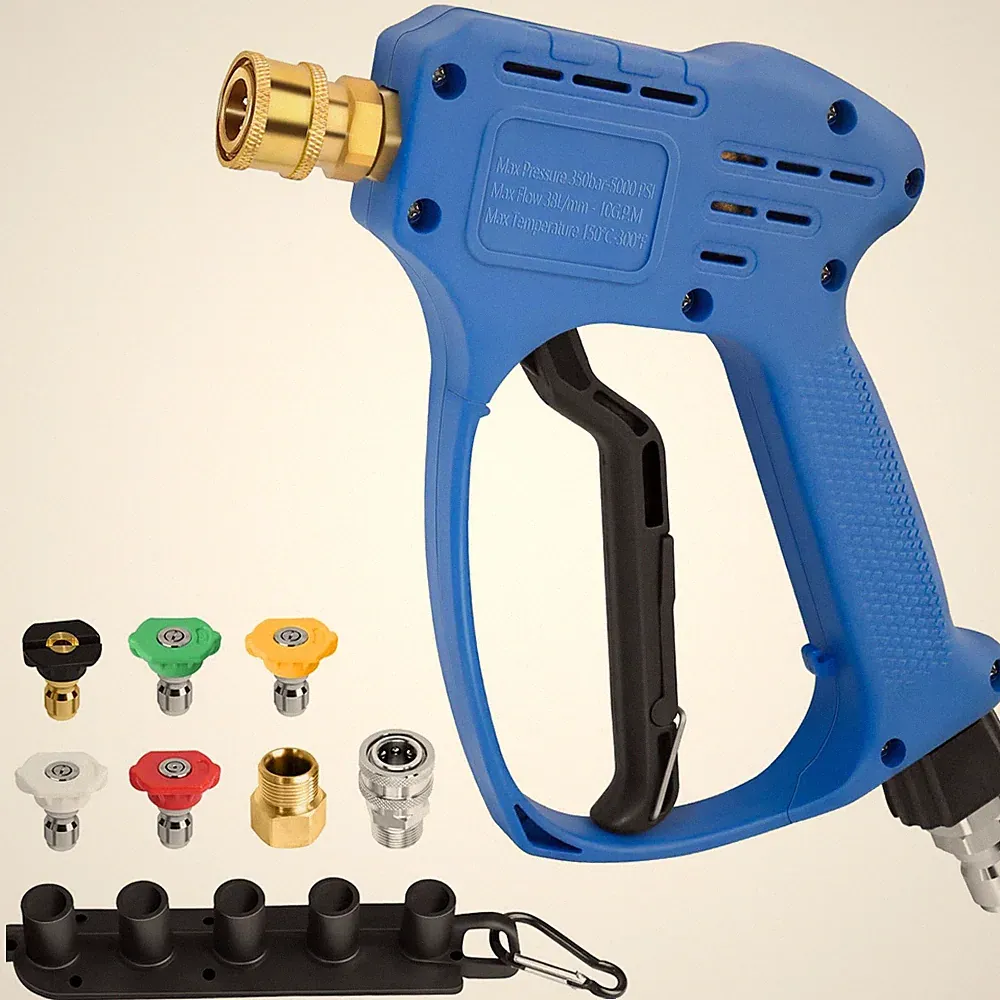 Stubby Swivel Pressure Washer Gun - 5000 PSI / 10 GPM with 3/8" Male Plug and...