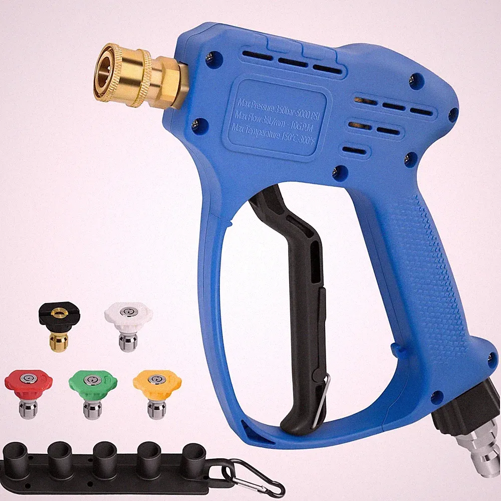 Stubby Swivel Pressure Washer Gun - 5000 PSI / 10 GPM with 3/8" Male Plug and...
