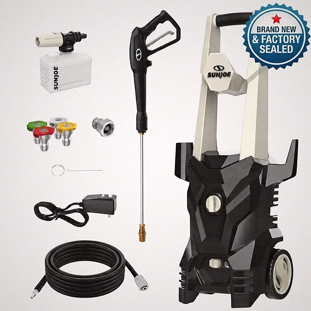 Sun Joe 2000 PSI Electric Pressure Washer 13-Amp with Foam Cannon & 4 Nozzles
