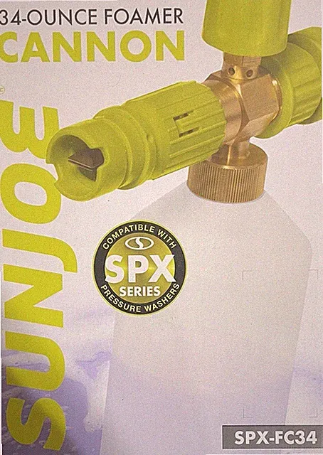 Sun Joe 34oz Foam Cannon Pressure Washer Attachment SPX-FC34
