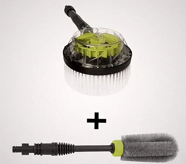 Sun Joe Car Care Pressure Washer Accessory Kit, Rotary Wash Brush + Wheel & Rim