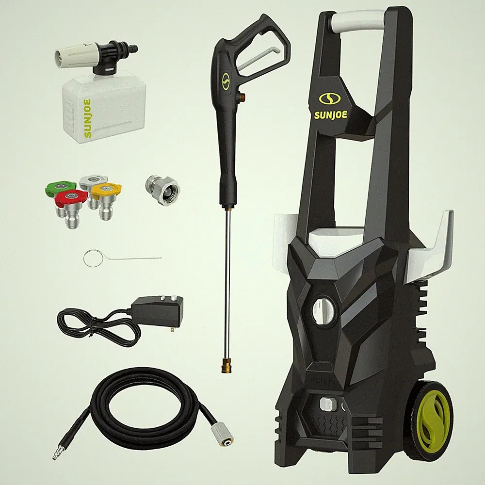 Sun Joe Electric Pressure Washer 13-Amp 4 Nozzles Foam Cannon Black