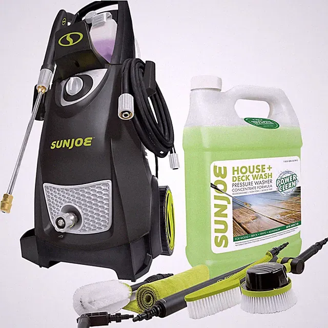 Sun Joe Electric Pressure Washer, Auto Cleaning System with House & Deck Cleaner