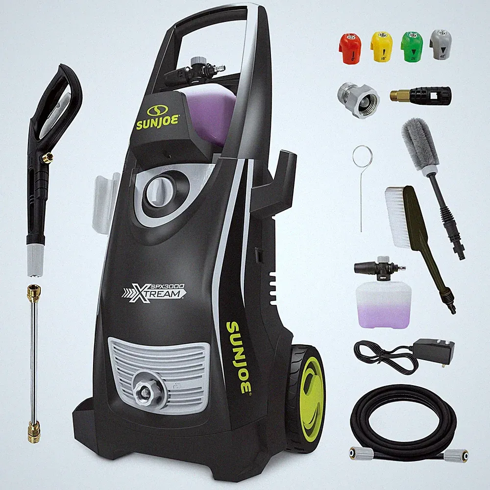 Sun Joe Electric Pressure Washer, Portable Power Washer with Wheels