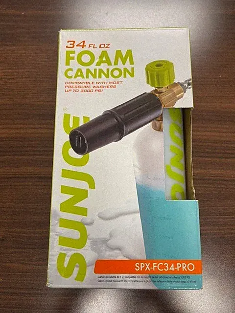 Sun Joe Foam Cannon w/ Adjustable Nozzle for SPX Series-SPX-FC34-PRO -NEW IN BOX