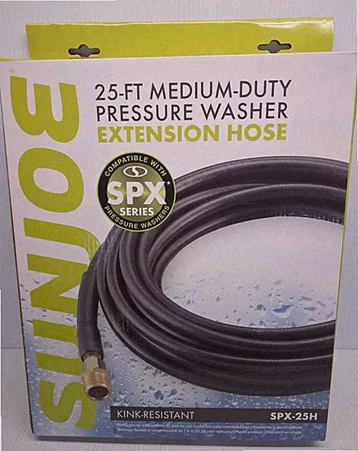 Sun Joe SPX-25H 25ft Universal Pressure Washer Extension Hose for SPX Series NIB