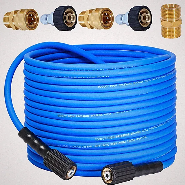Super Flexible Pressure Washer Hose 50ft, 3400 PSI Kink Resistant Power Washe...