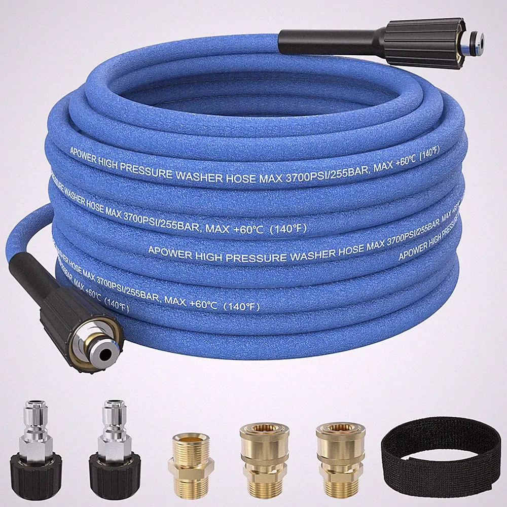 Super Flexible Pressure Washer Hose 50FT x 1/4", 3700 PSI Kink Resistant M22-...