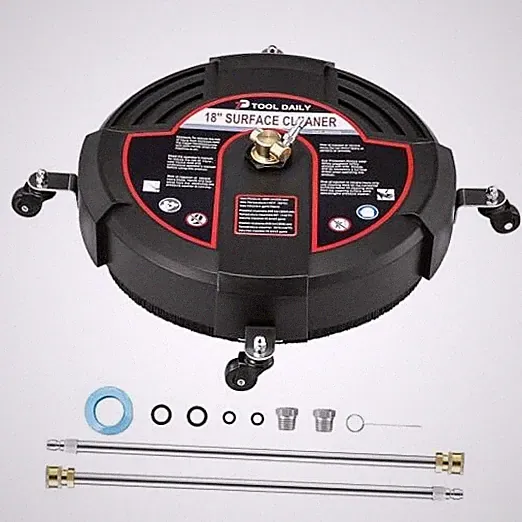 Surface Cleaner for Pressure Washer with 4 Wheels, Driveway Power 18 Inch