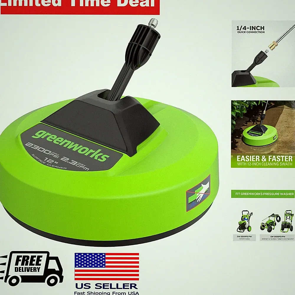 Surface Cleaner Pressure Washer Attachment 30 cm Cleaning Width for Patios