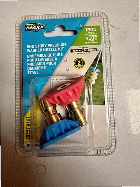 Surface Maxx 2nd Story Pressure Washer Nozzle Kit ~ 4500 Max PSI ~ Gas & Electrc