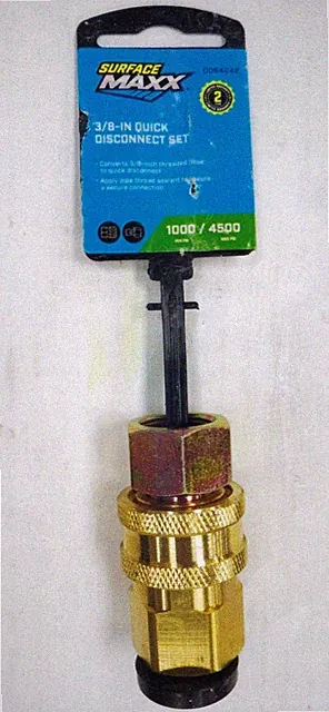 Surface Maxx Pressure Washer 1/4" Threaded Quick Disconnect Set 4500 PSI - New