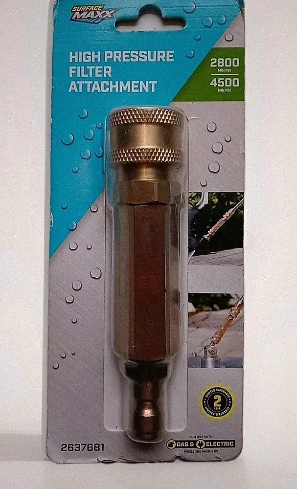 Surface Maxx Pressure Washer Filter 4500 PSI Attachment Sealed New
