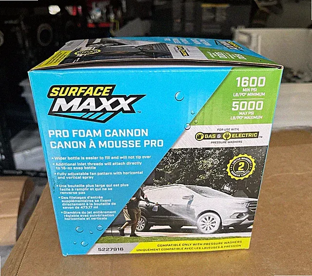 Surface Maxx Pro Foam Cannon 16 oz 1600-5000 PSI for Gas/Electric Washers