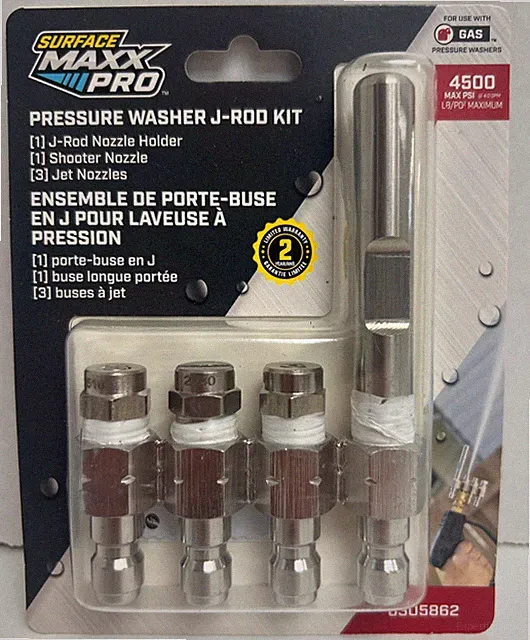 Surface Maxx Pro Pressure Washer J-Rod Kit 4500 MAX PSI 6305862