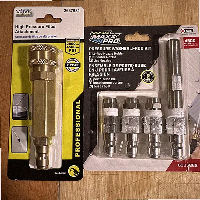 Surface Maxx Pro Pressure Washer J-Rod Kit & high press filter NEW! (261)